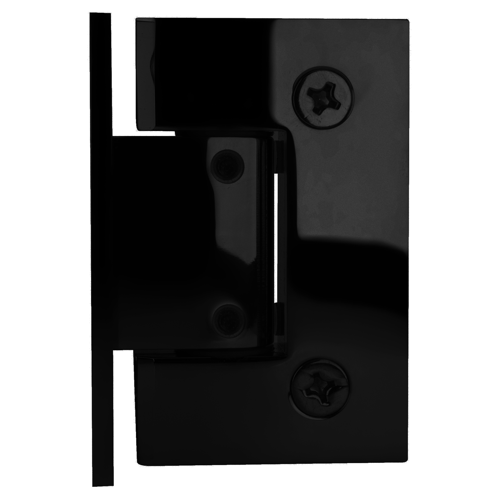 Matte Black Geneva 337 Series Adjustable Wall Mount Full Back Plate Hinge