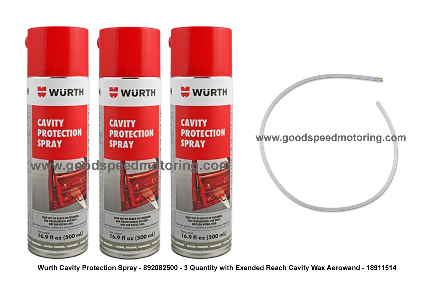 Wurth Cavity Protection Spray - 892082500 & Cavity Aerowand Kit