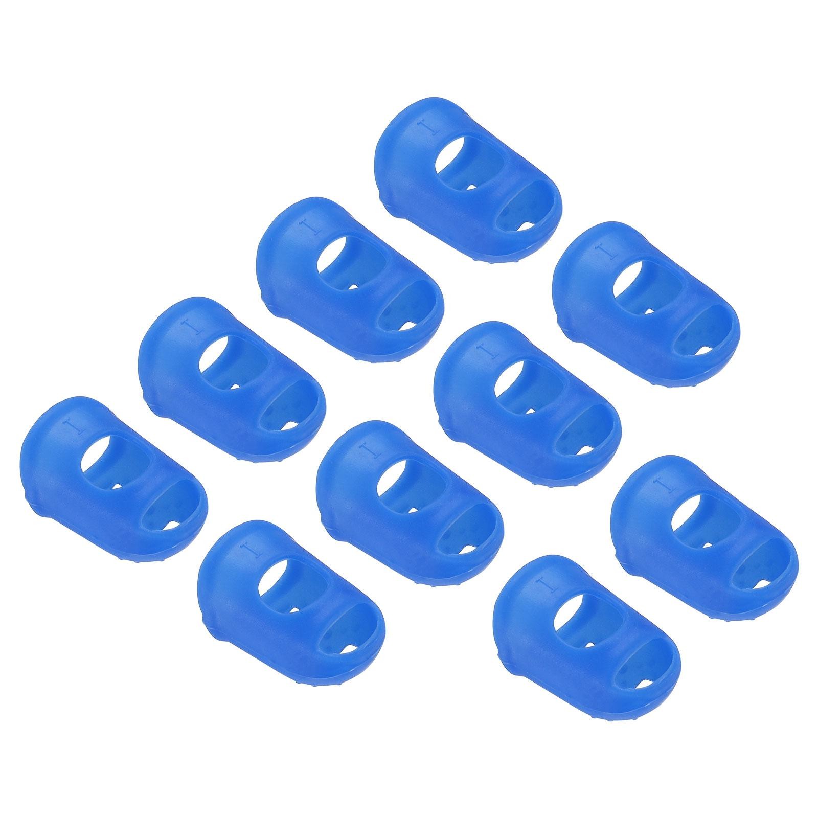Finger Tips Anti Slip Fingertip, 10 Pack 25mm Silicone Finger Guard, Dark Blue