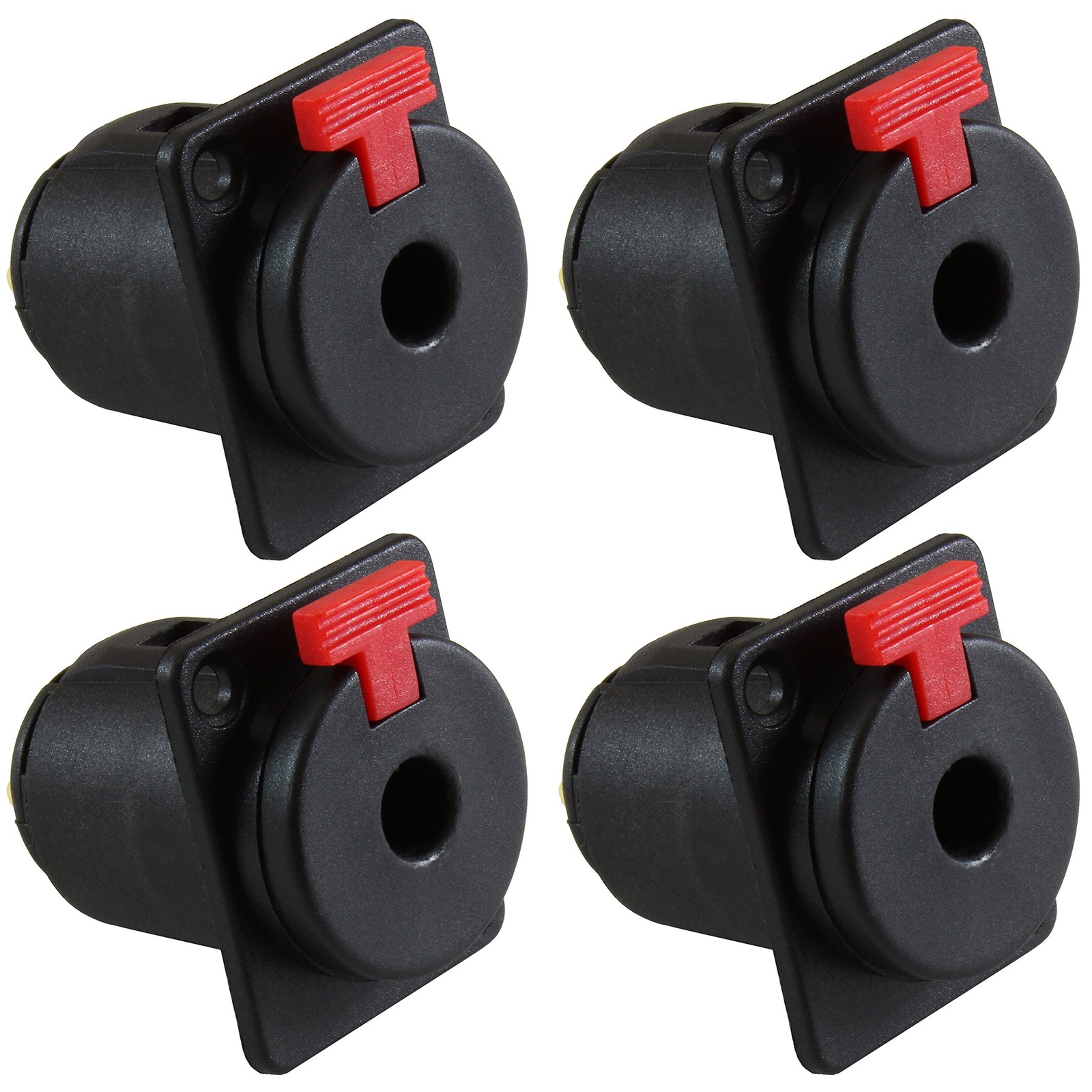 GLS Audio 1/4" Jacks TS and TRS Panel Mount Jack Locking Style D Series Size ...