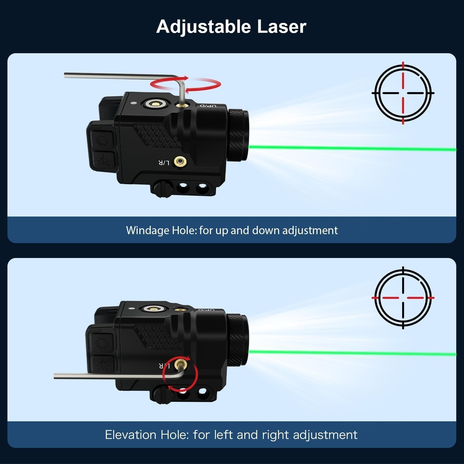 Mini 700 Lumen Pistol Light Laser Combo Weapon Light Tactical Flashlights, Black