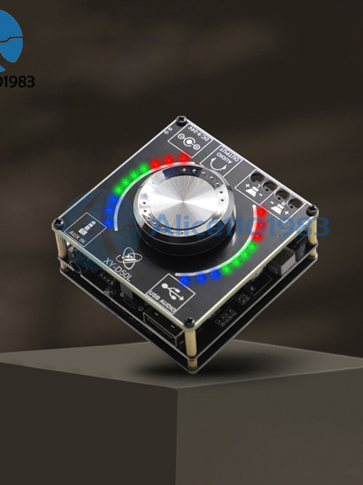 D50L Bluetooth 5.1 Stereo Audio Power Amplifier Board Rhythm Light APP Control