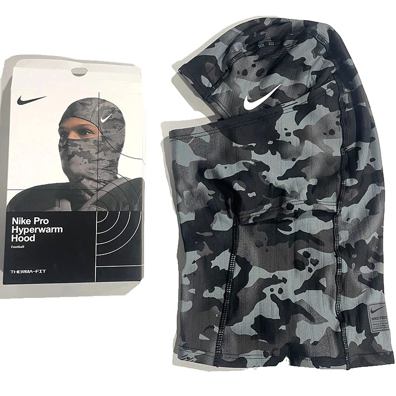 Nike Pro Therma-Fit Hyperwarm Hood Ski Mask  -US Stock Free Shipping - Gray Camo