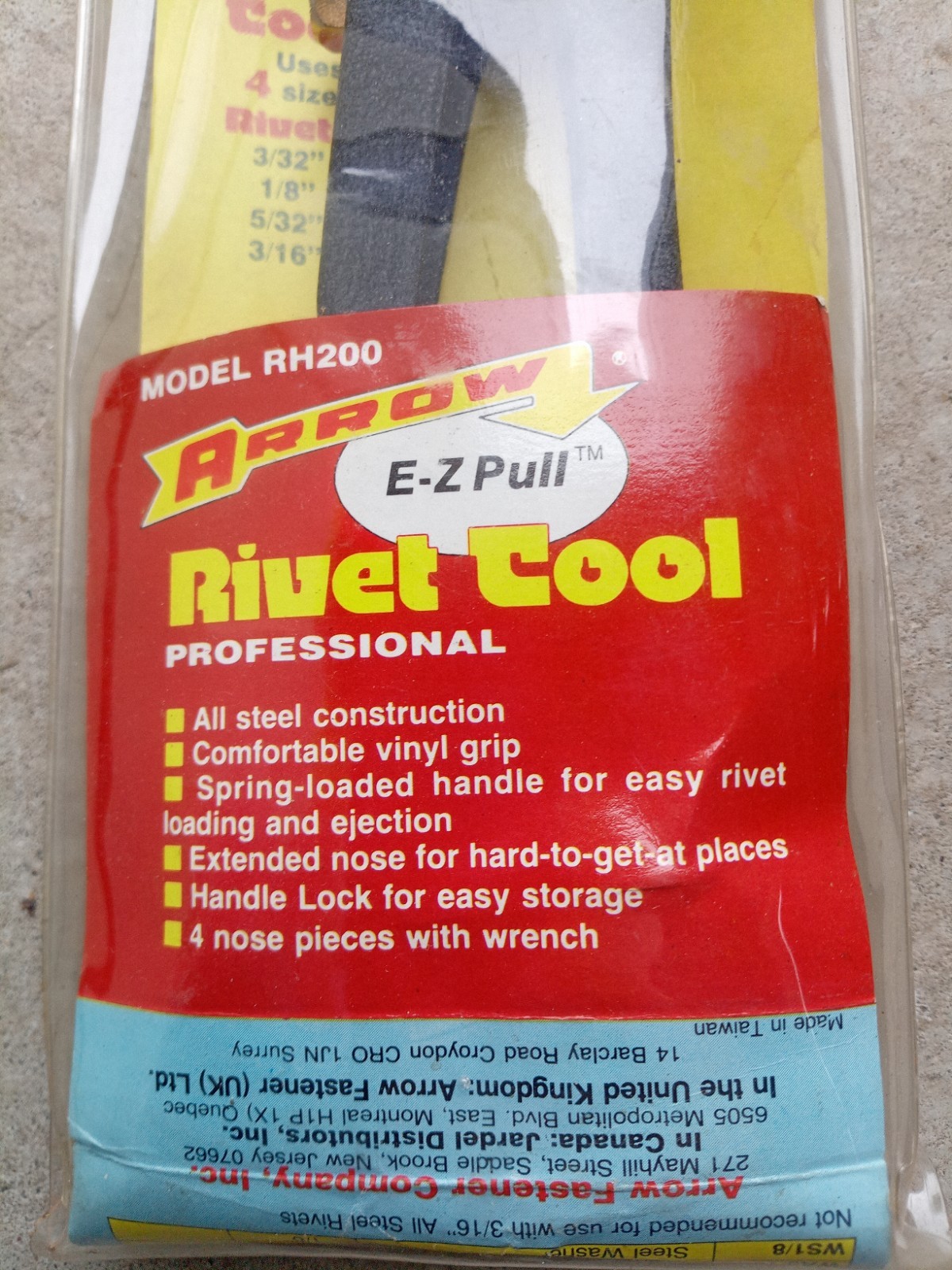 Arrow E-Z Pull Rivet Tool Model RH200 In Original Package.