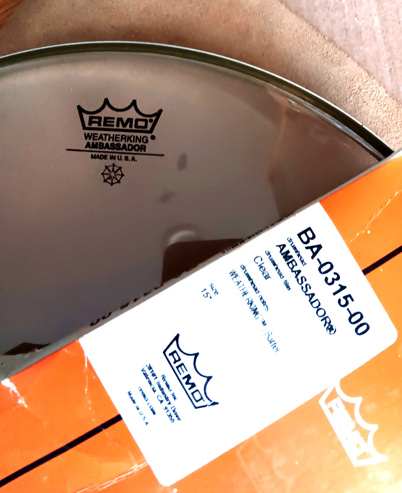 Remo Ambassador Clear 15" / BA-0315-00