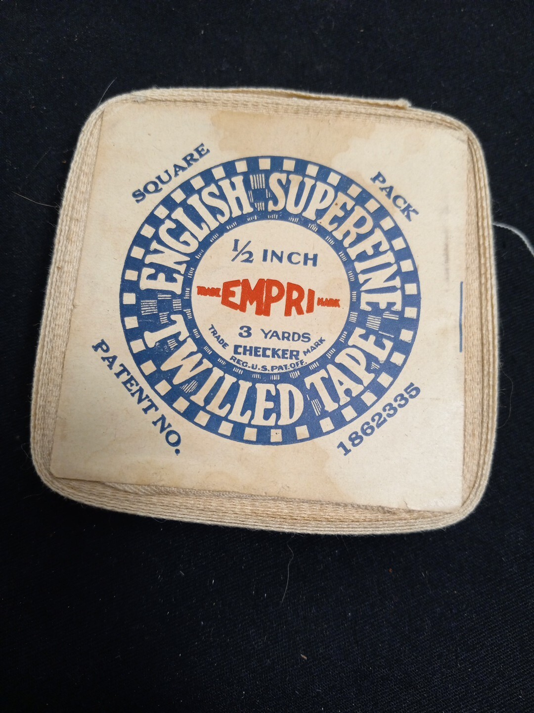 Twilled Tape English Superfine Square Pack Seam Binding Vintage Empri /82j