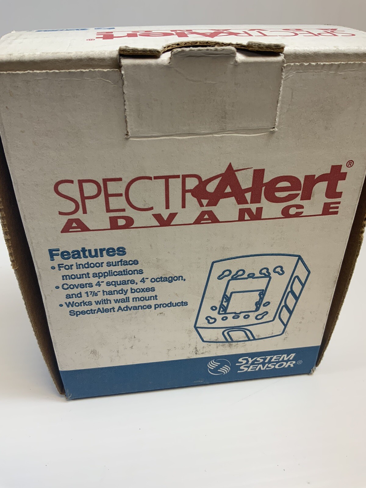 (2) System Sensor BBS-2 SpectraAlert Surface Mount Red Fire Alarm Box Skirt