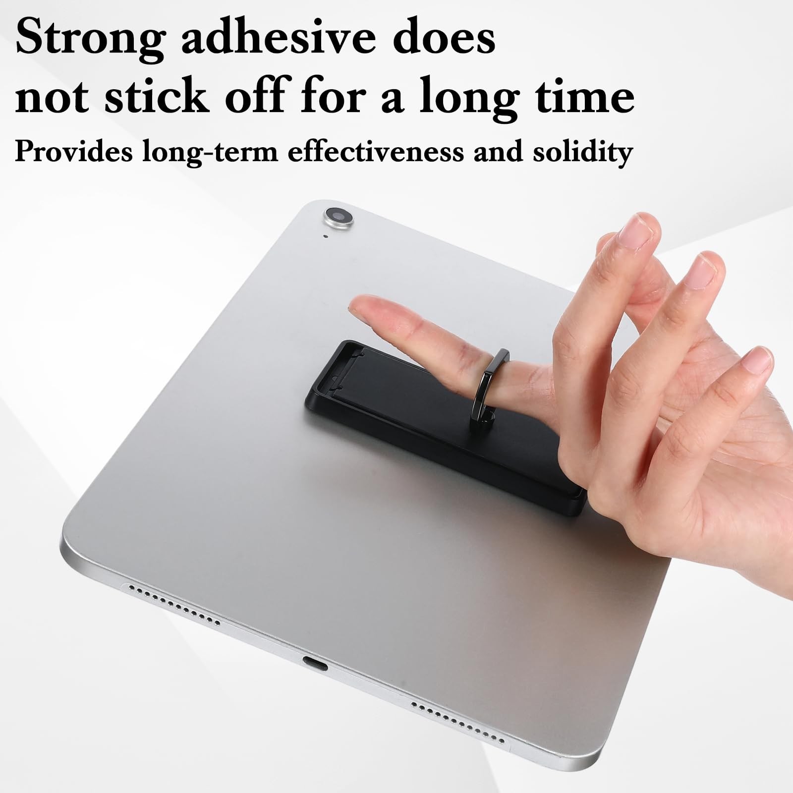 Ptwola Universal Tablet Ring Holder Black Stand Foldable Multi black