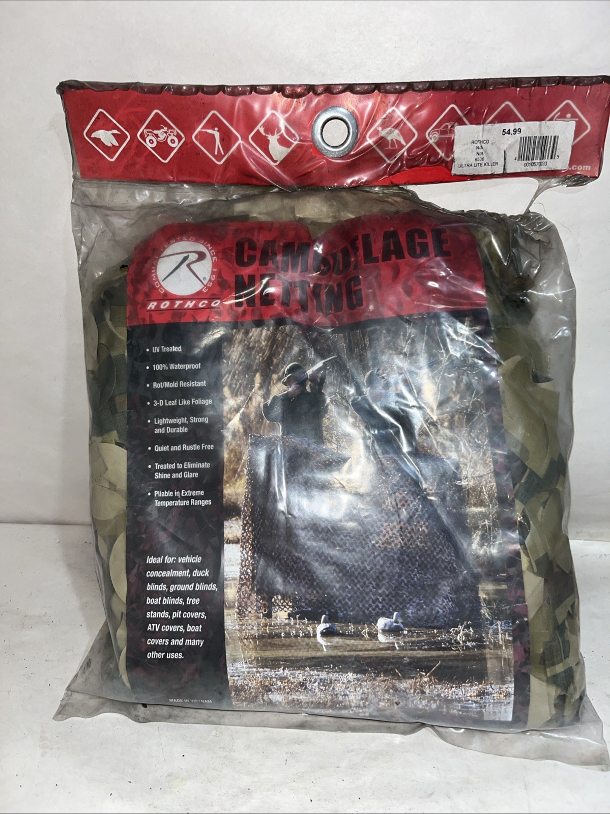 Rothco Camouflage Netting 9’10”x7’8” With Defects