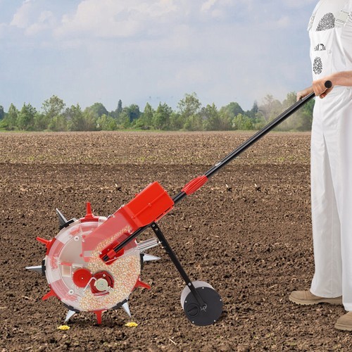 6-Nozzles Hand-Push Manual Seeding Machine Seeder Row Crop Planter Walk-Behind