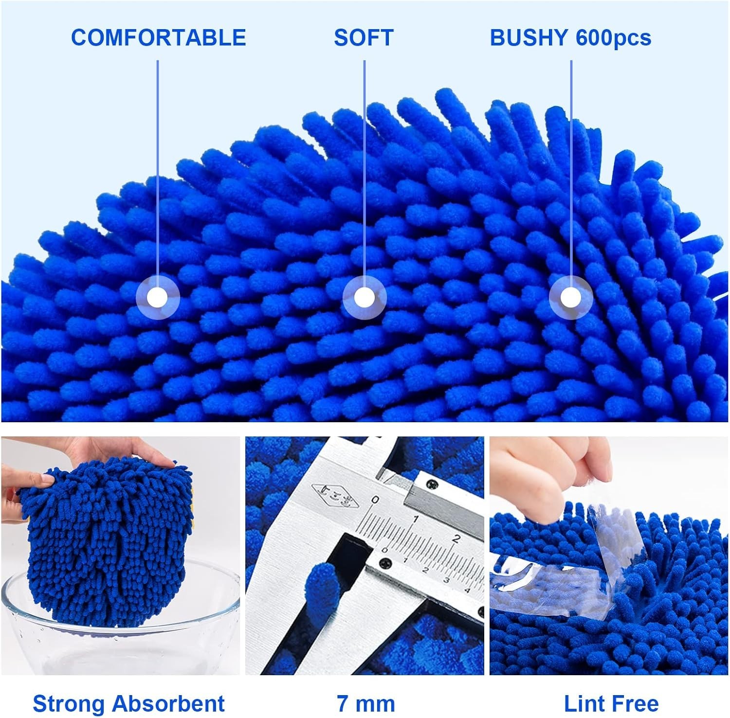 Comprehensive Car Care Kit - Adjustable 62" Mop Brush & Extra Microfiber Head