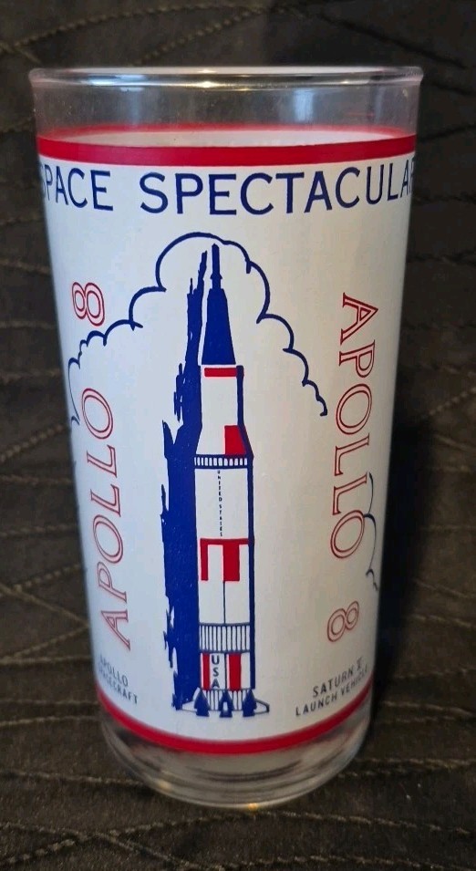 Vintage Apollo 8 Space Spectaculars of the United States Drinking Glass NASA