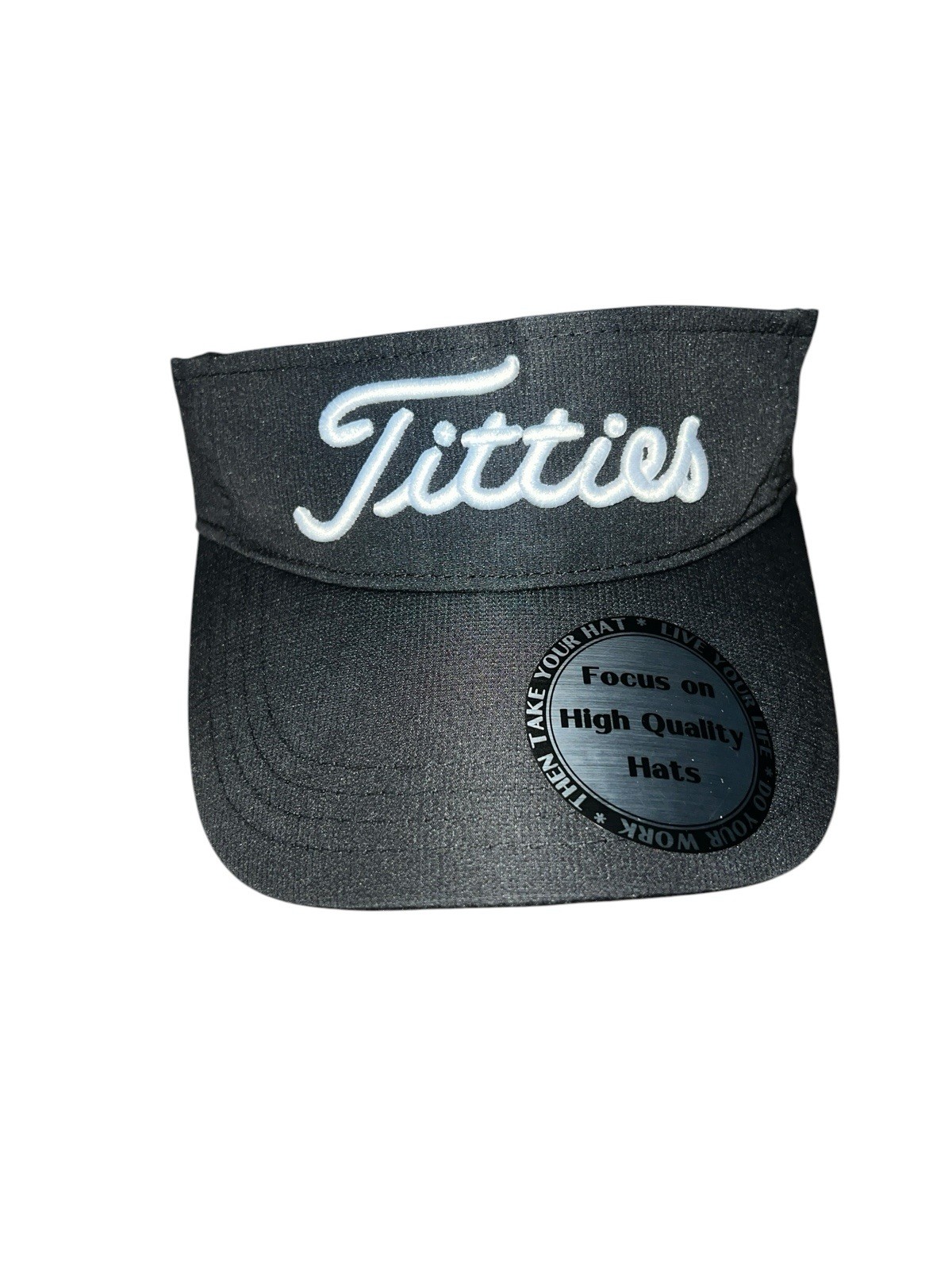 Bamveio "Titties" Golf Adjustable Visor Unisex Black Gag Gift