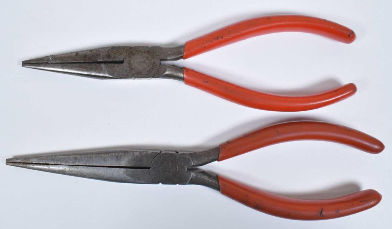 2x Snap-On Needle Nose Pliers 96ACP & 97ACP Extra Long & Regular