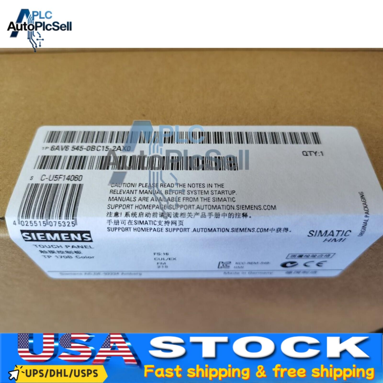 NEW IN BOX SIEMENS HMI TP170B Touch Panel 6AV6545-0BC15-2AX0 6AV6 545-0BC15-2AX0