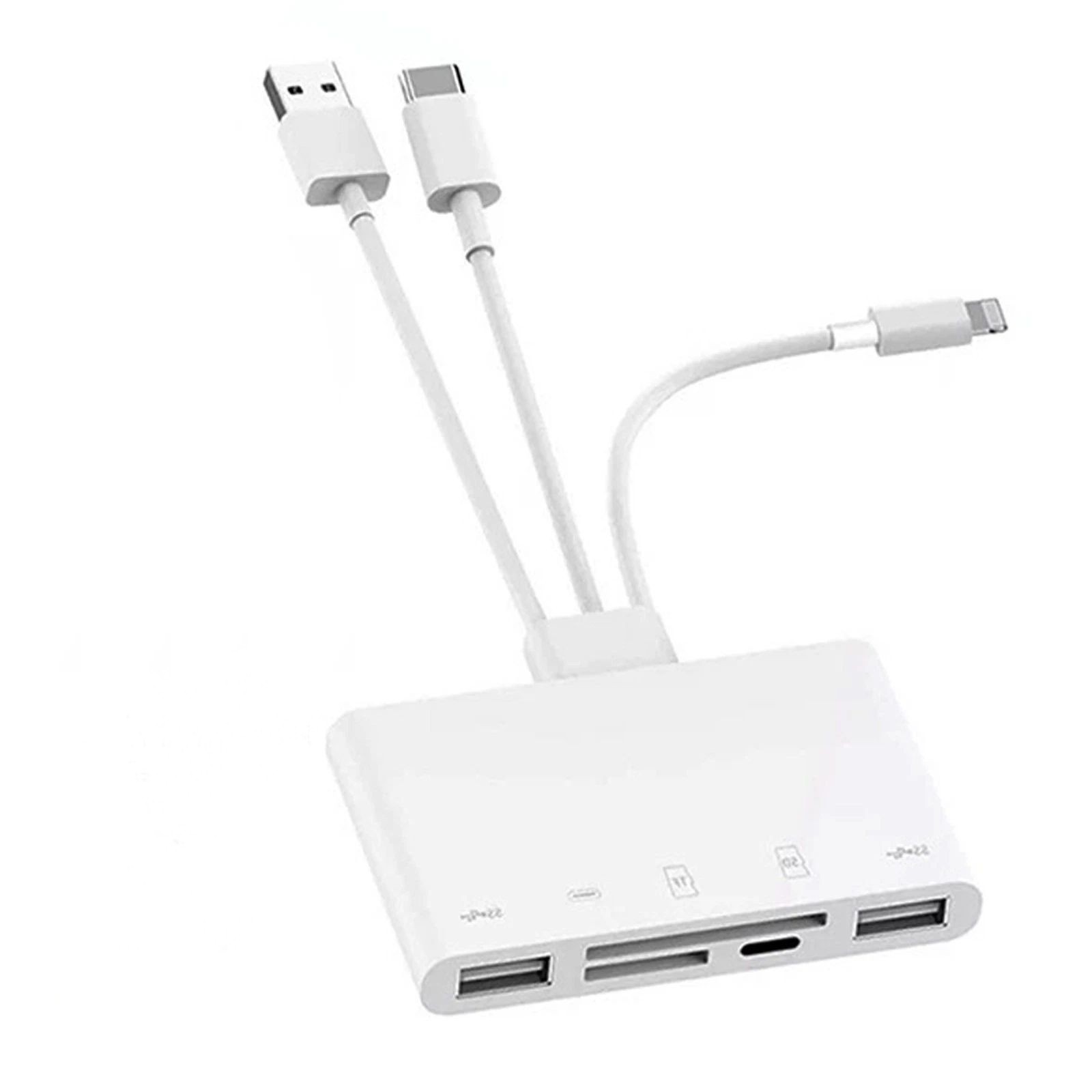 5 in 1 Memory Card Reader USB 3.0 OTG Adapter SD Card Reader Fit iPhone/iPad LOT
