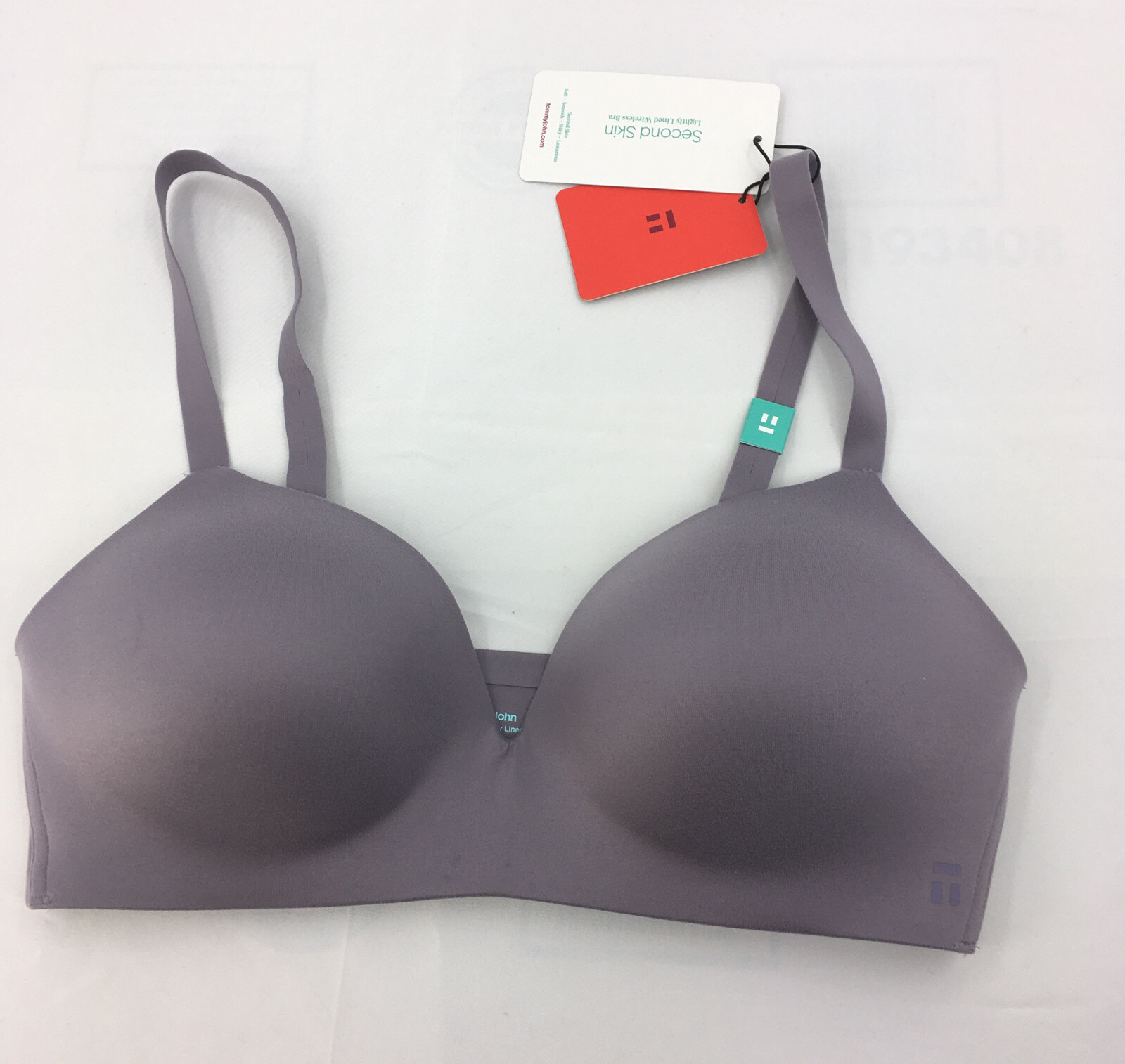 Tommy John Second Skin Lightly Lined Wireless Bra Gray Ridge 34D NWT AA3 -12