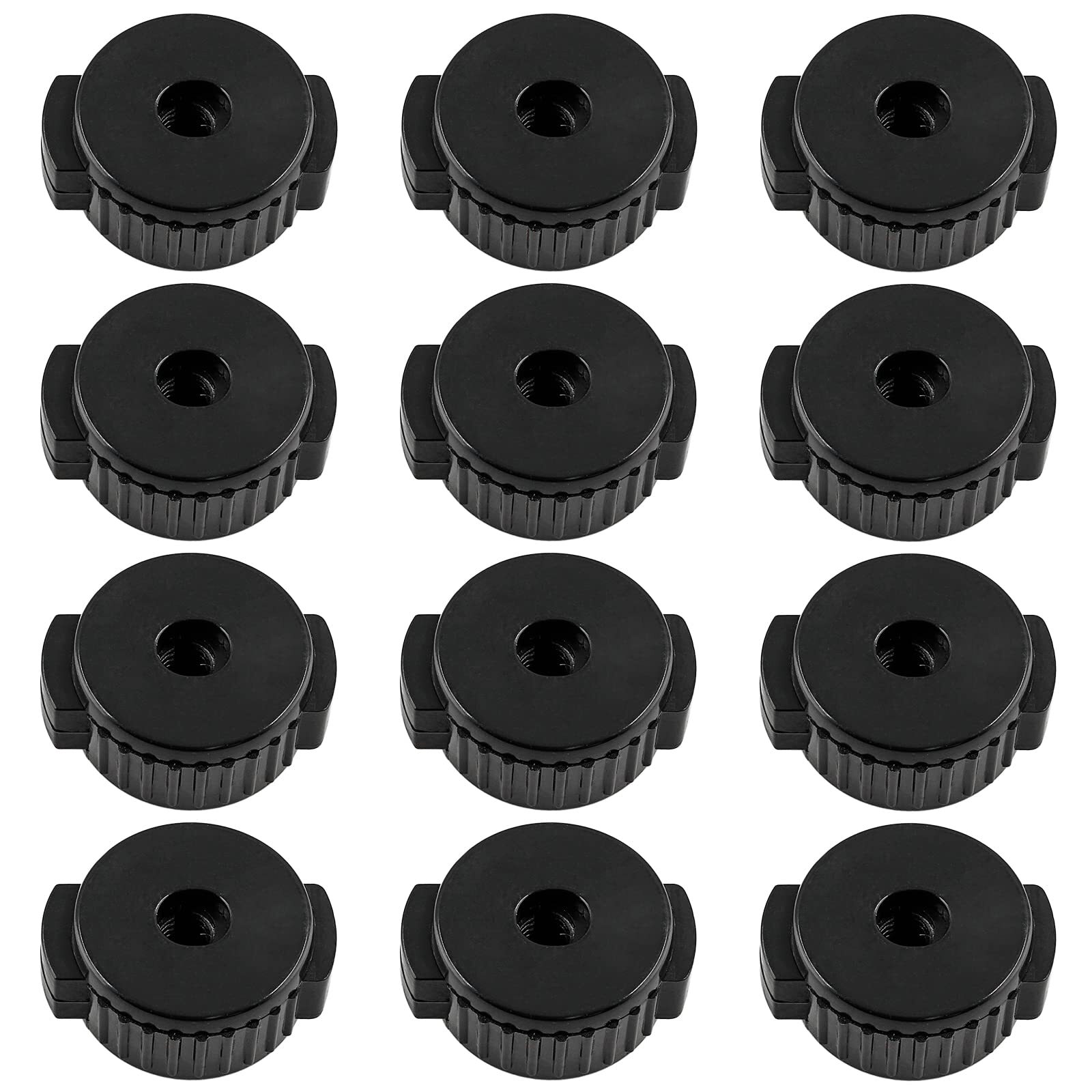 Cymbal Nuts 12 Pcs 8mm Black Plastic Quick Release Drum Kit Parts Accessories