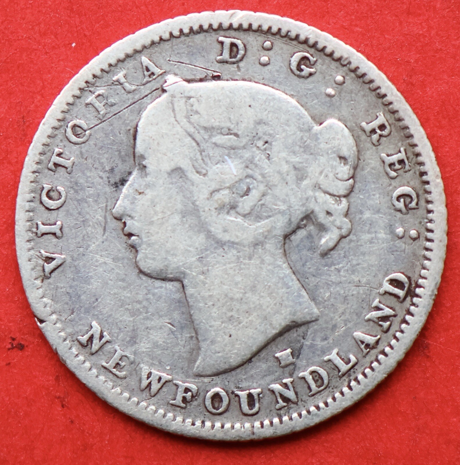 1876H Newfoundland 5 Cents - Fine - Lot#11942