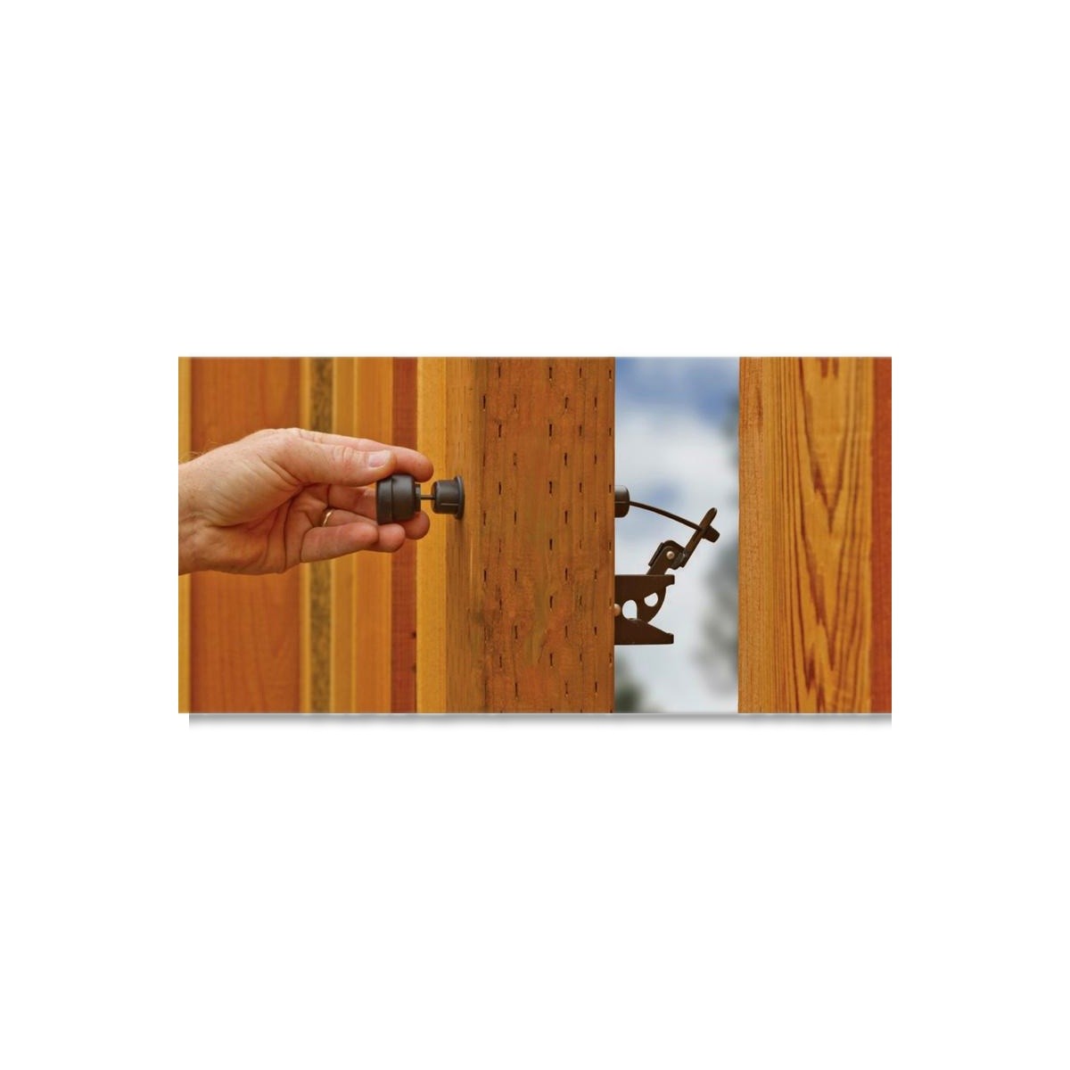 GH GATE PRODUTS Pull Gate Latch 13.5in x 4in Matte Plastic GHGLP01