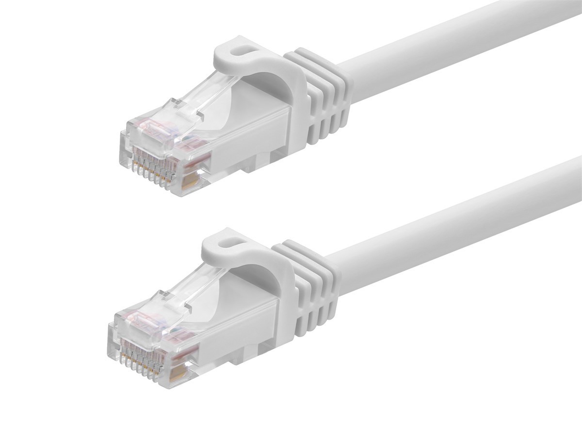 Flexboot Cat6 Ethernet Patch Cable Network RJ45 Stranded UTP 24AWG 10ft White