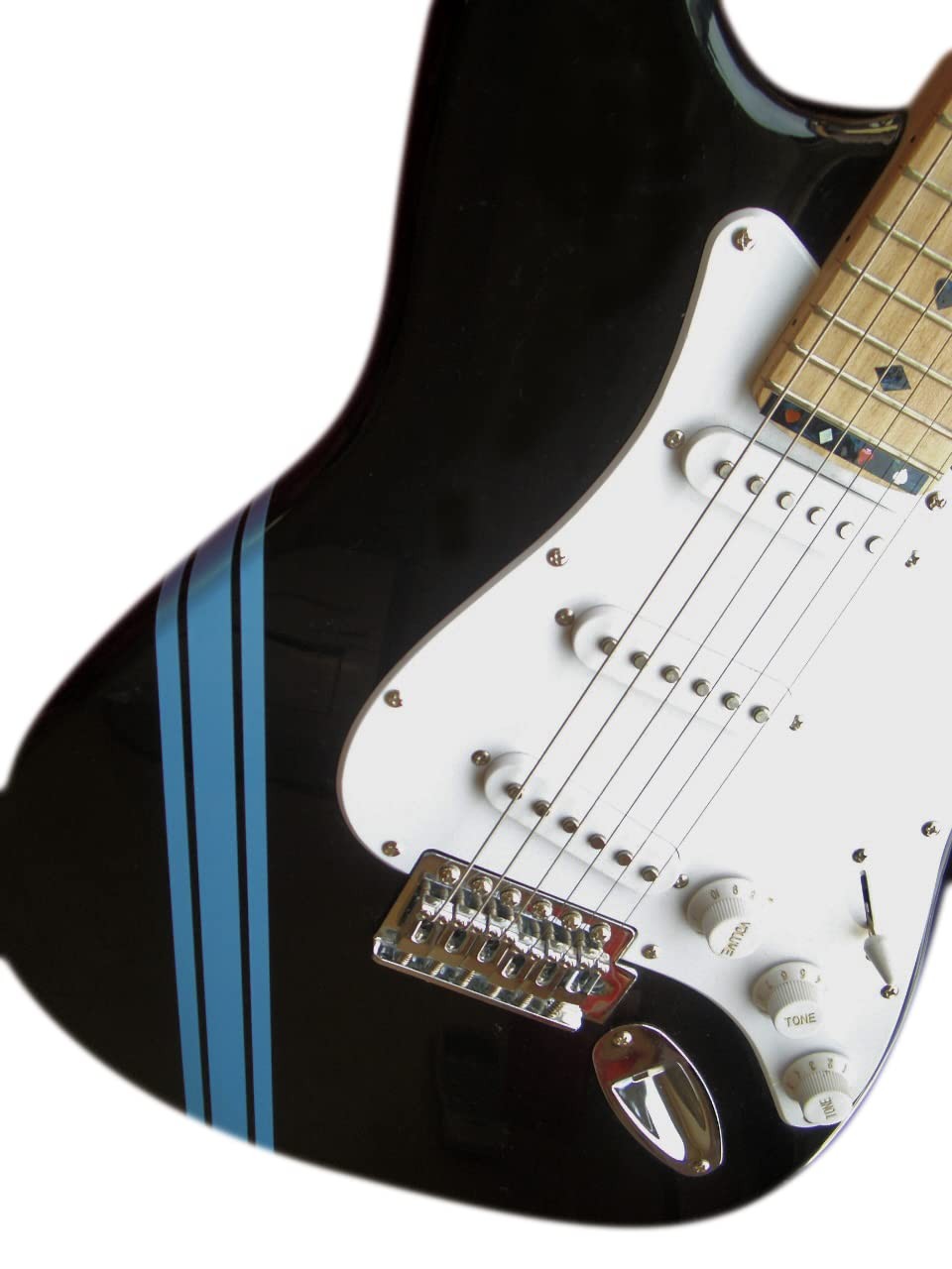 Racing Stripes/Competition Lines Sticker for Guitars & Bass - Sonic Blue