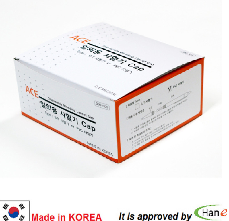 Korea Lancing Lancet Device Pen Cover Caps Pen Lancets Set Diabetic Blood-check