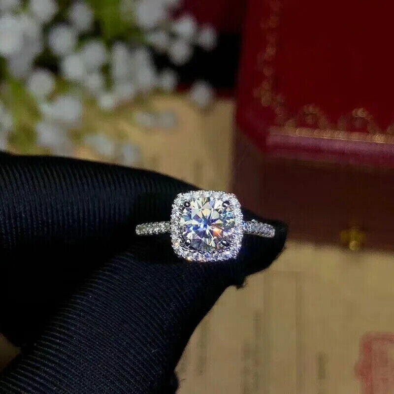 3.20Ct Round Cut Lab-Created White Diamond Wedding Ring Set 925 Sterling Silver