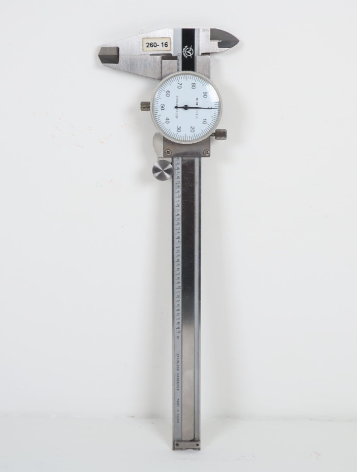 6" Dial Caliper Stainless Hardened Machinist Measuring Tool Shock Proof