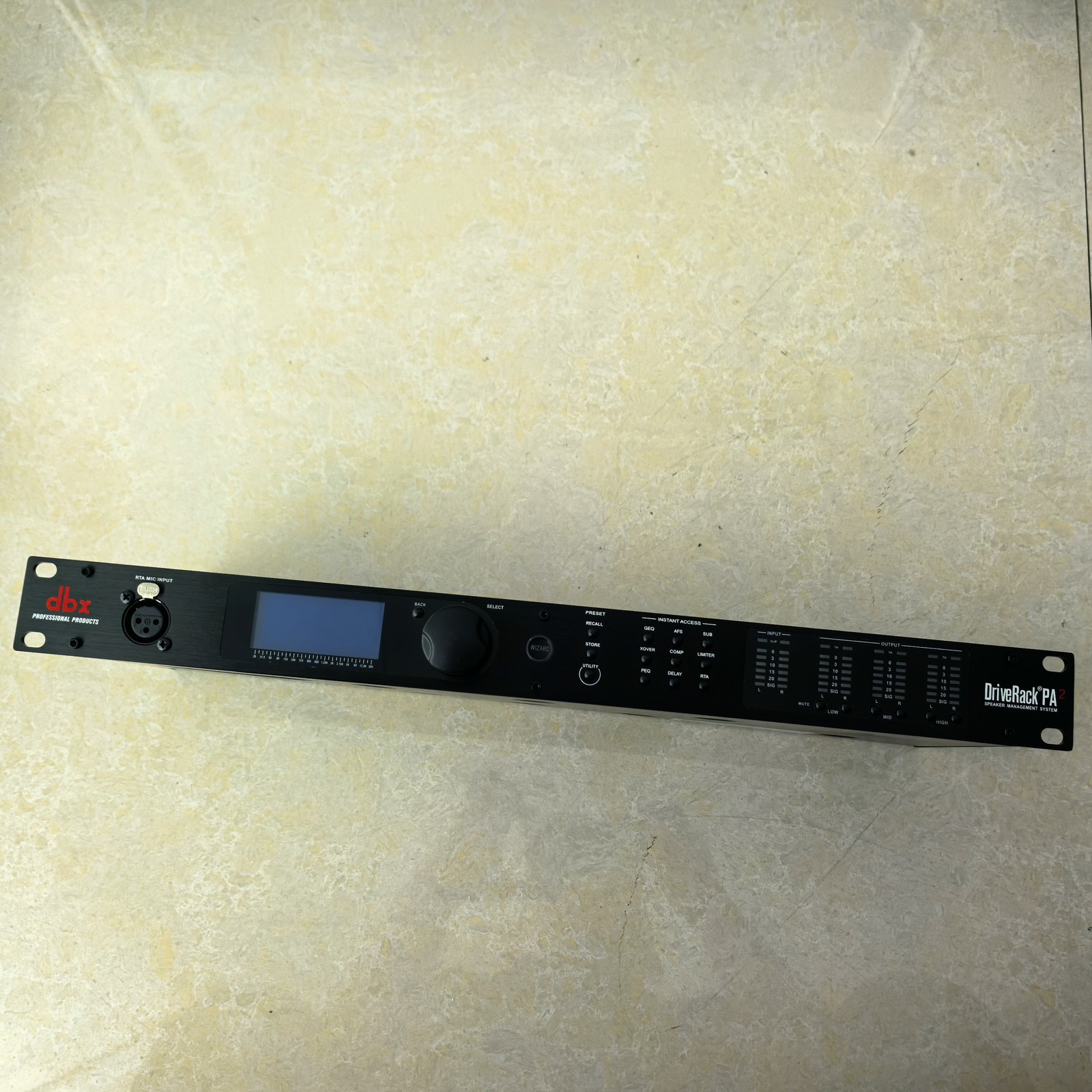 DBX PA2 DriveRack Complete Loudspeaker Management System Processor Display USB