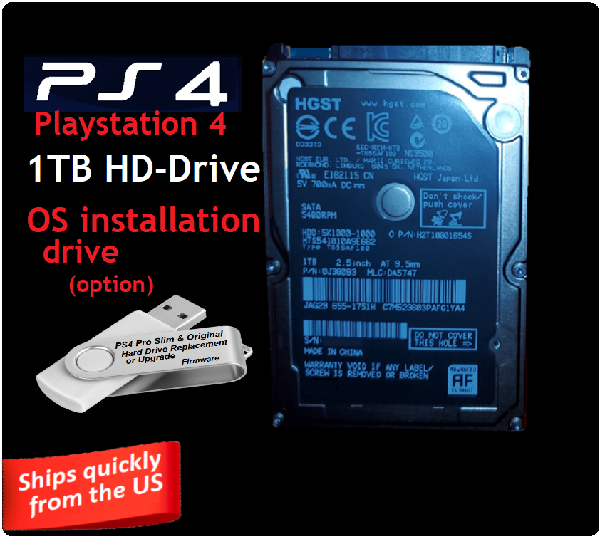 Playstation 4 PS4 PRO Slim Original 1TB Internal Hard Drive Disk Drive OS Option