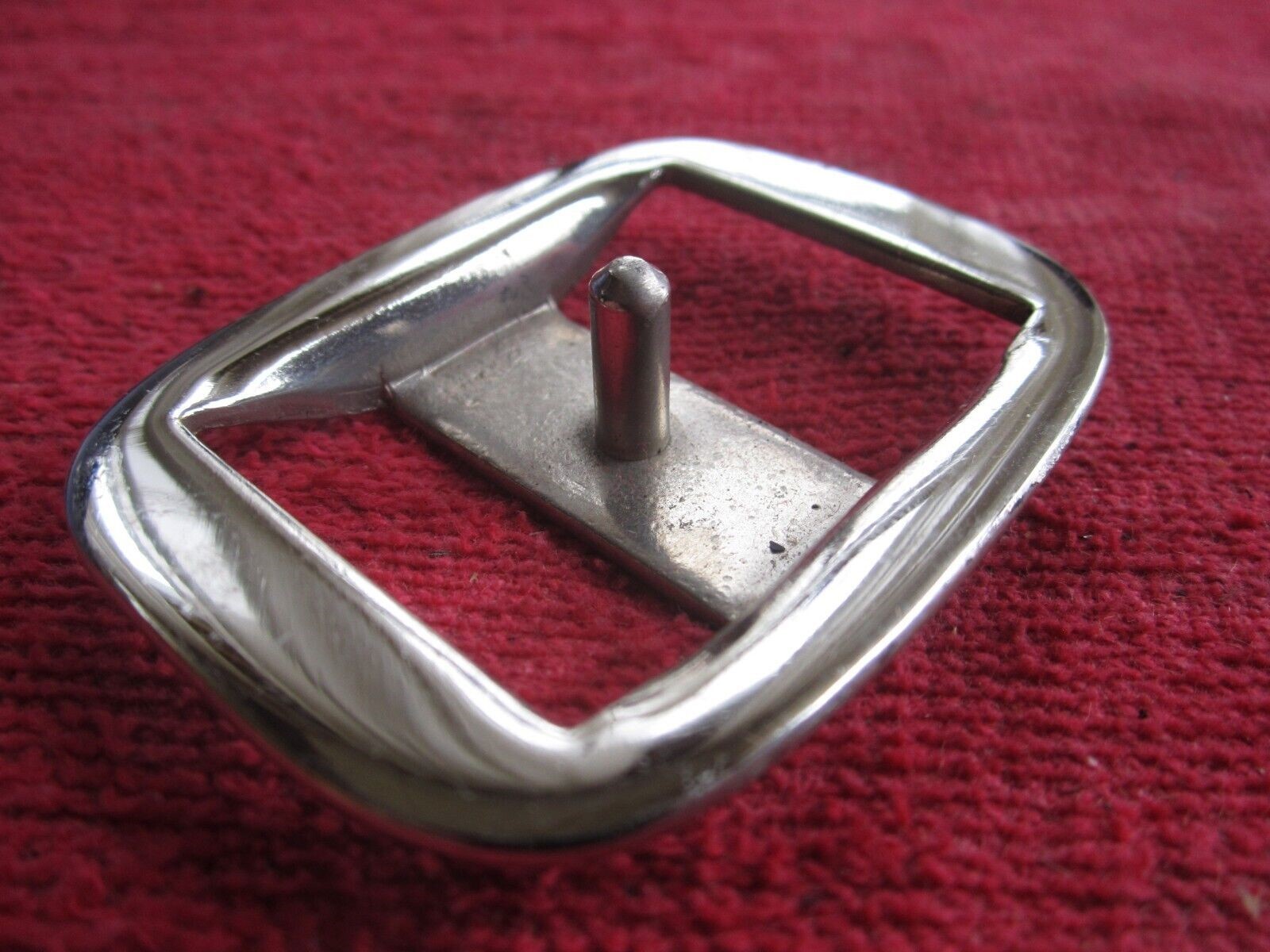 4 VINTAGE EBERHARD MFG Co. 1 1/4" OVAL CONWAY BUCKLE, NICKEL, NOS