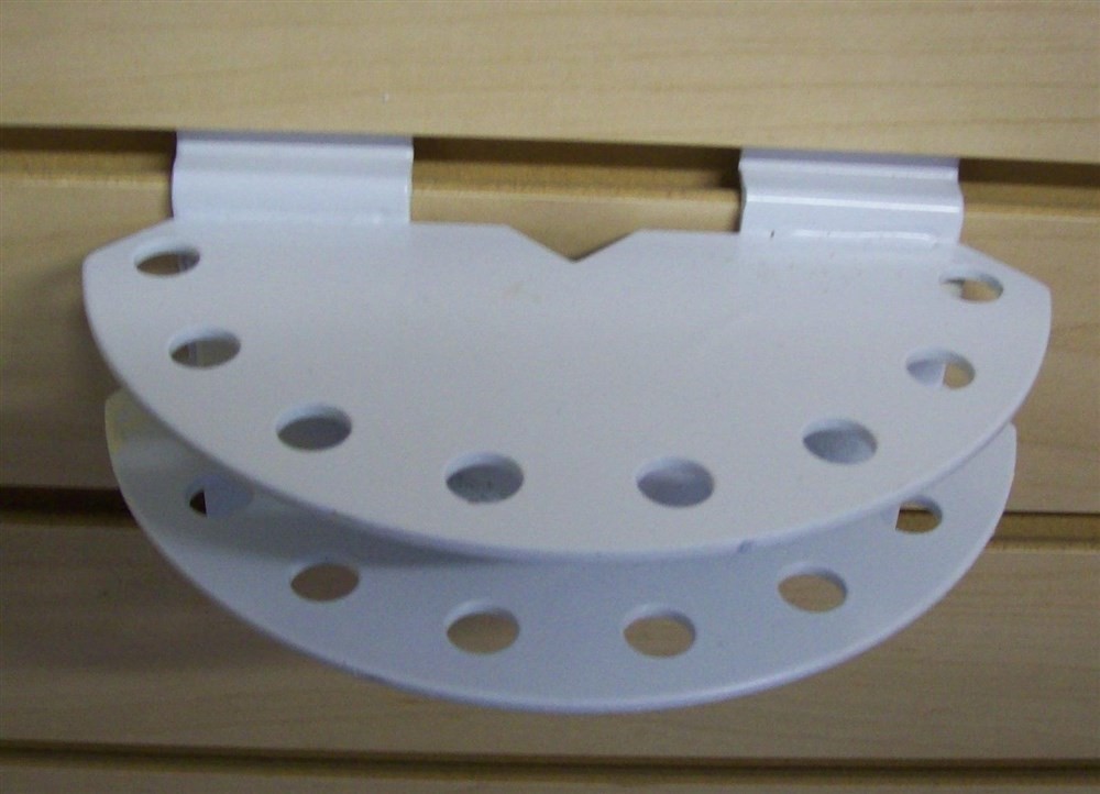 Store Display Fixtures NEW WHITE SLAT WALL BRACKET- SWING - IT DISPLAYER