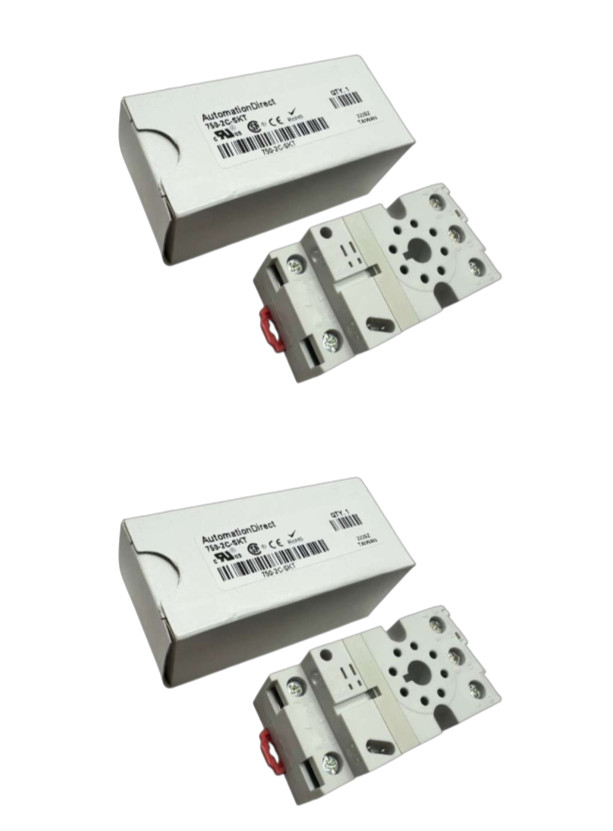 (Lot of 2) Automation Direct 750-2C-SKT Relay Socket Base, 16A 300V, 5A 600V