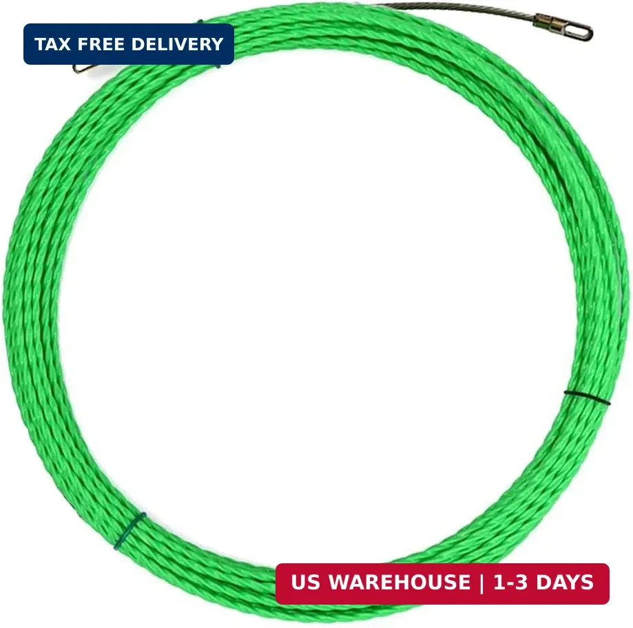 30M Wire Puller Wall Cable Running Fish Tape Push Pull Rod Electrical Fish Tape
