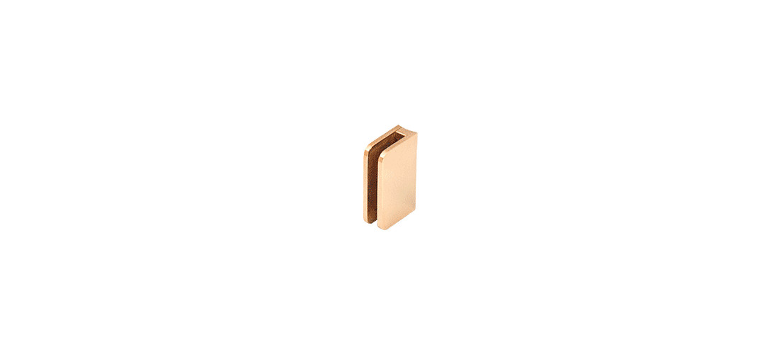 CRL SA94BR Polished Brass 1/4" Top Radius Base Glass Clip