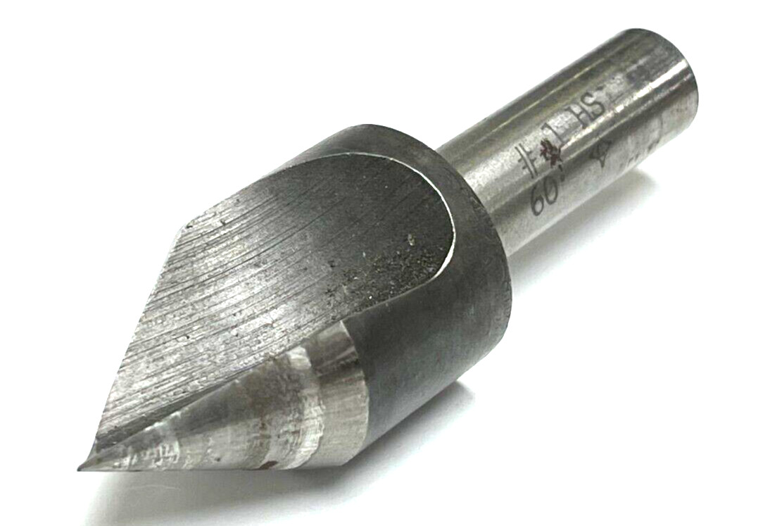 1 FLUTE 3" OL 1/2" DIA. 60° HELIX ANGLE HIGH SPEED STEEL COUNTERSINK