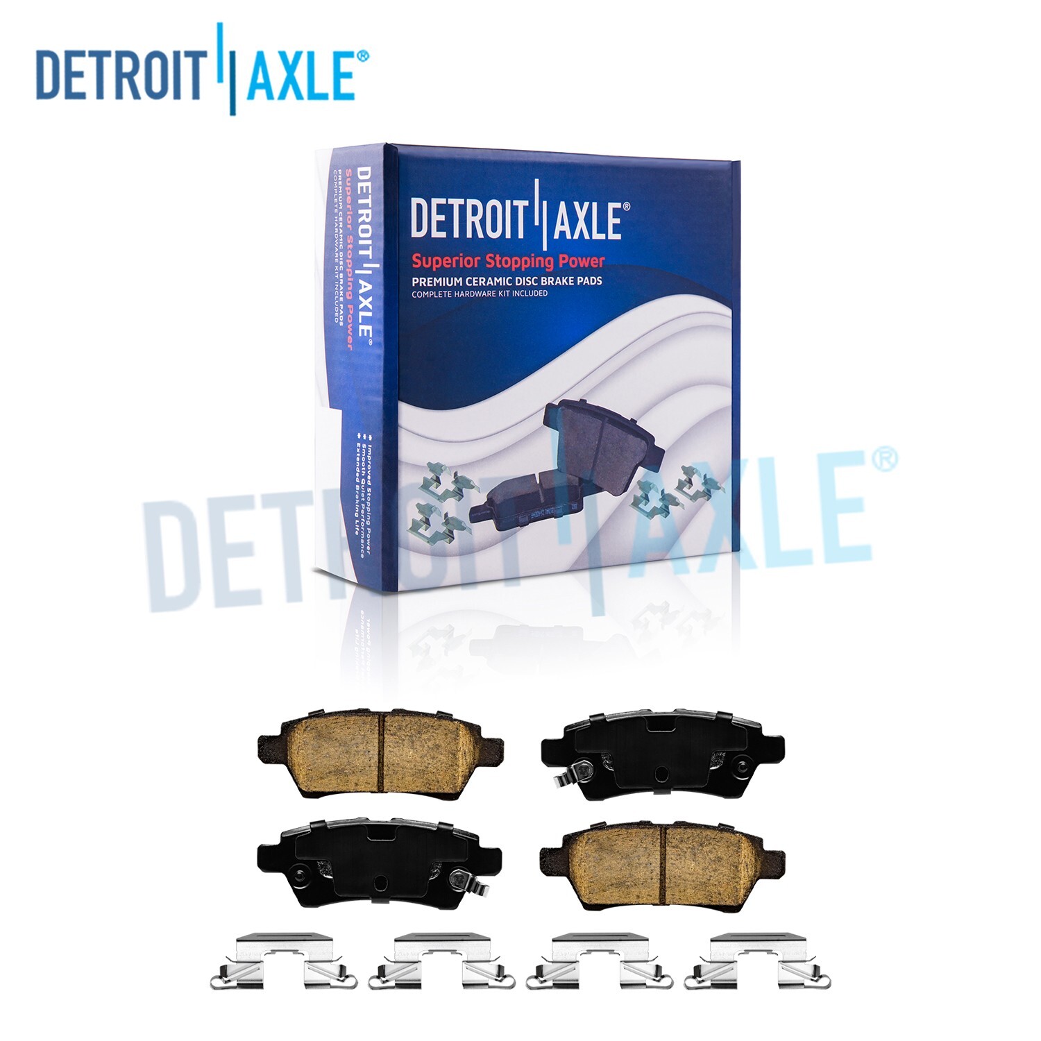 Rear Ceramic Brake Pads w/ Hardware Set fits for 2005 - 2012 Nisasn Pathfinder