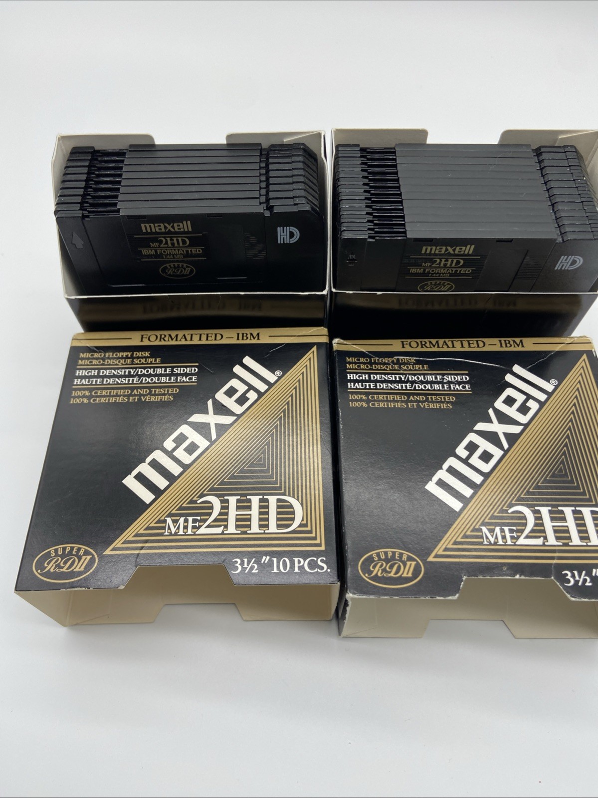 Maxell 3.5 Floppy Disks MF2-HD 1.44MB High Density IBM Formatted - 23 Count)