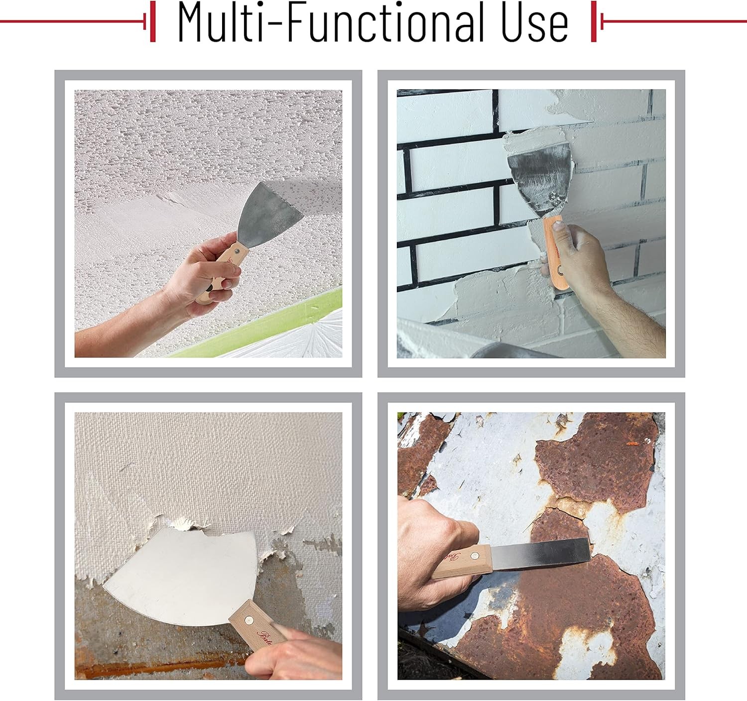 5 Pc Paint Scraper & Putty Knife Set – Wall Repair, Paint Removal, 5-in-1 Tool