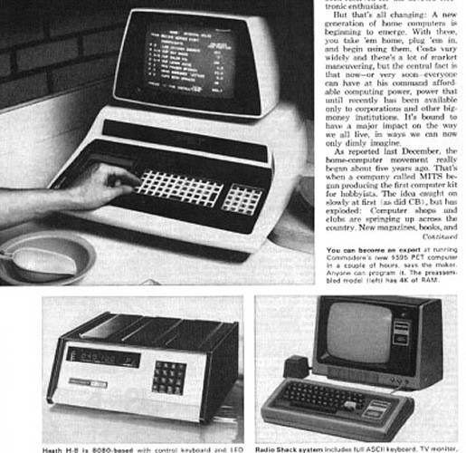 1979 Home Computers Vector 1 IMSAI 8080 Commodore PET Apple II Heath H8 Kilobaud
