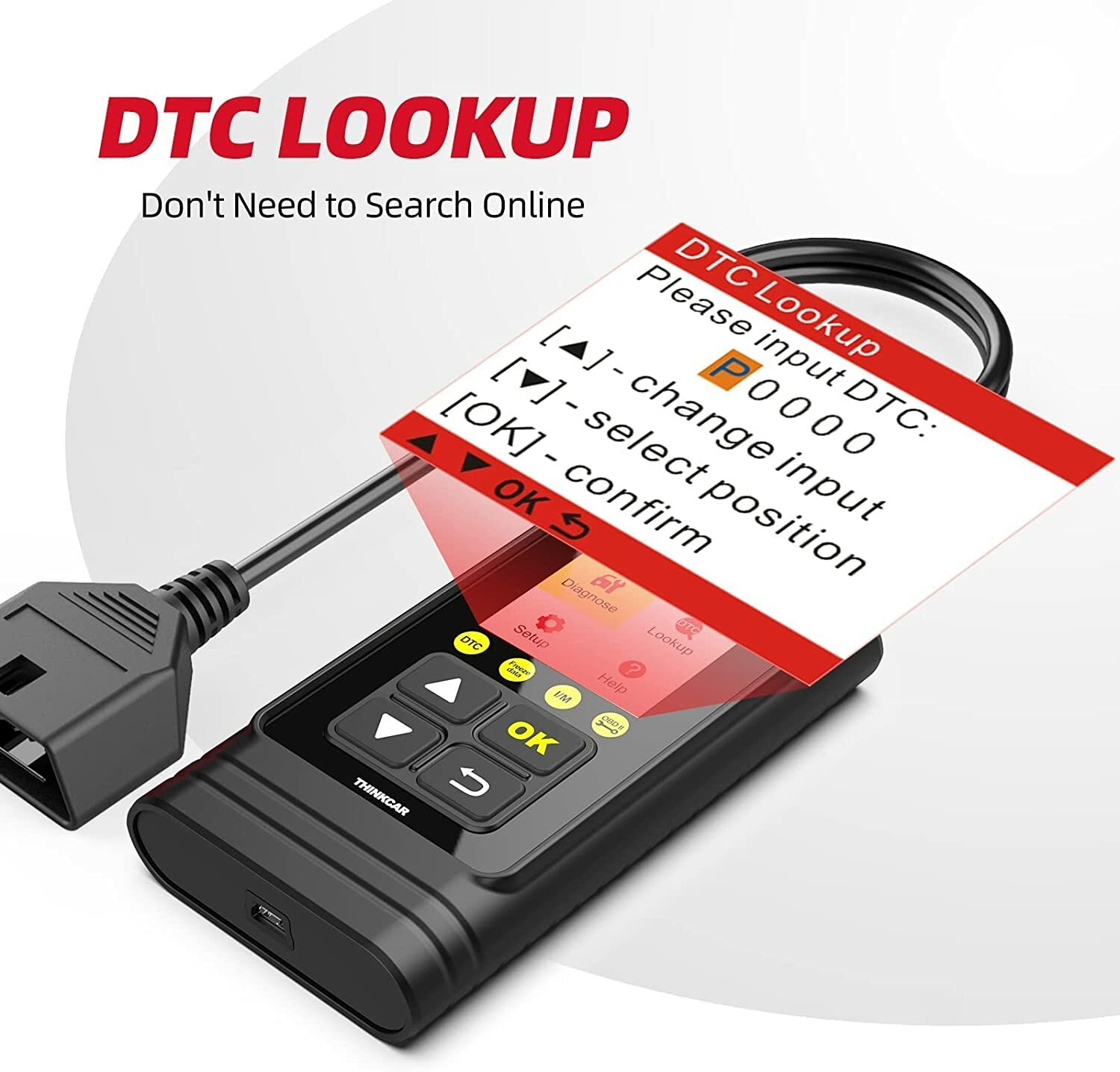 THINKCAR Full OBD2 Car Engine Code Reader THINKOBD100 Diagnostic Auto Scan Tool