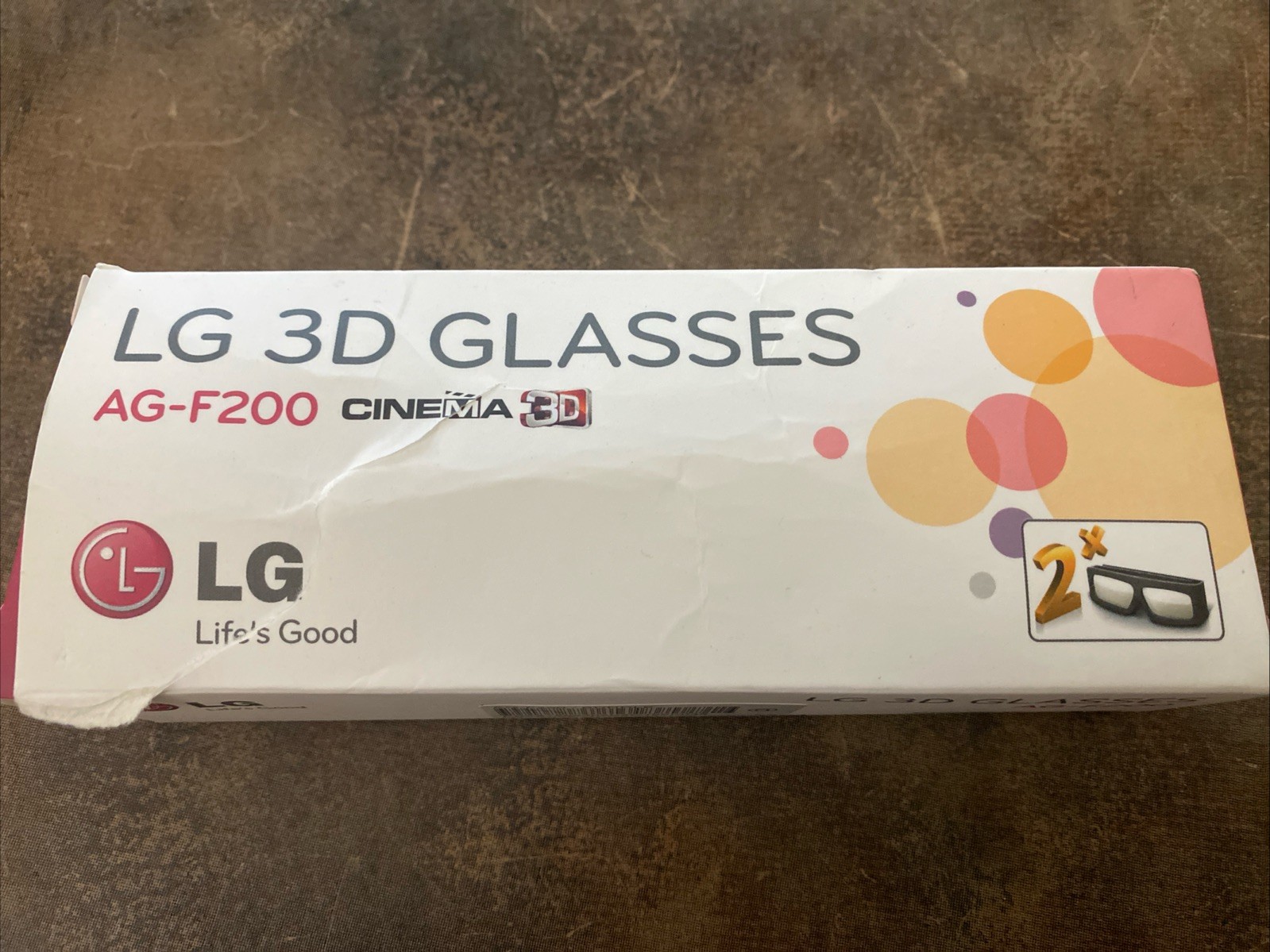 LG 3D AG-F200 Cinema Glasses - Orange And White - 2 Pack