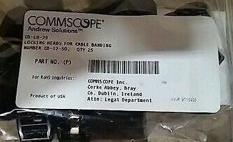 NEW Lot of 25 Commscope CB-LH-25 Locking Heads for Cable Banding
