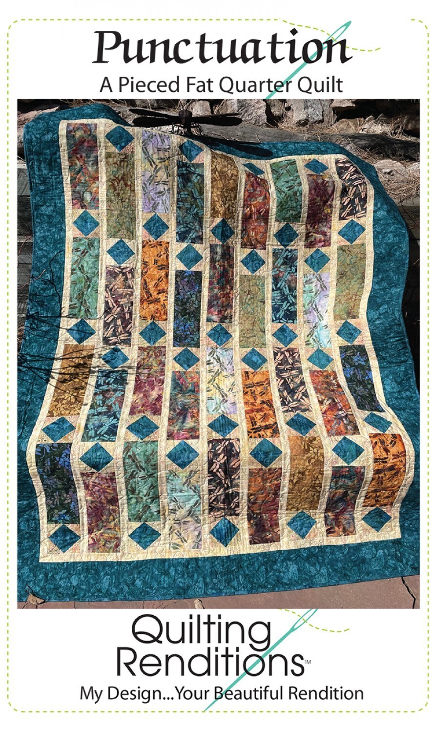 PUNCTUATION Quilt Pattern by Quilting Renditions ~ 4 Size Options! Fat Quarters