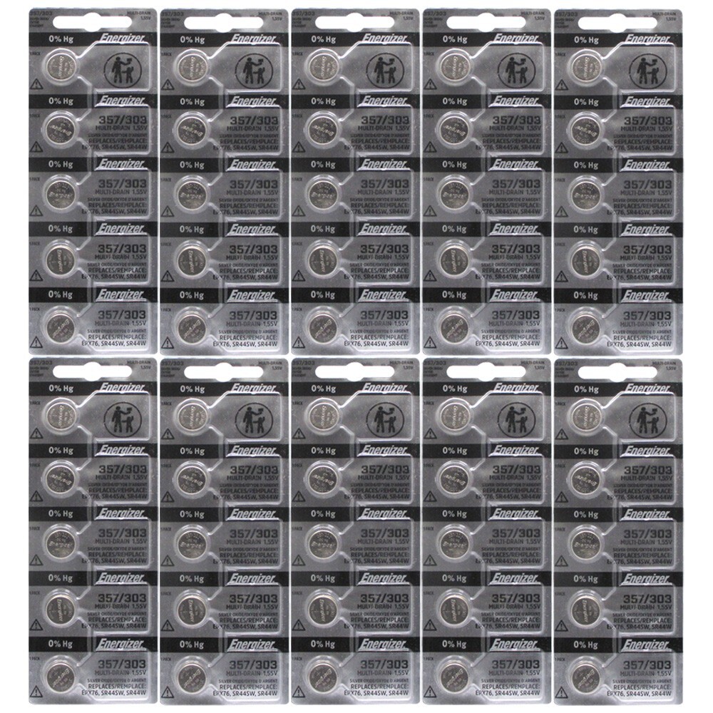 50 Energizer 357 Batteries 303 SR44SW LR44 SR44W  A76