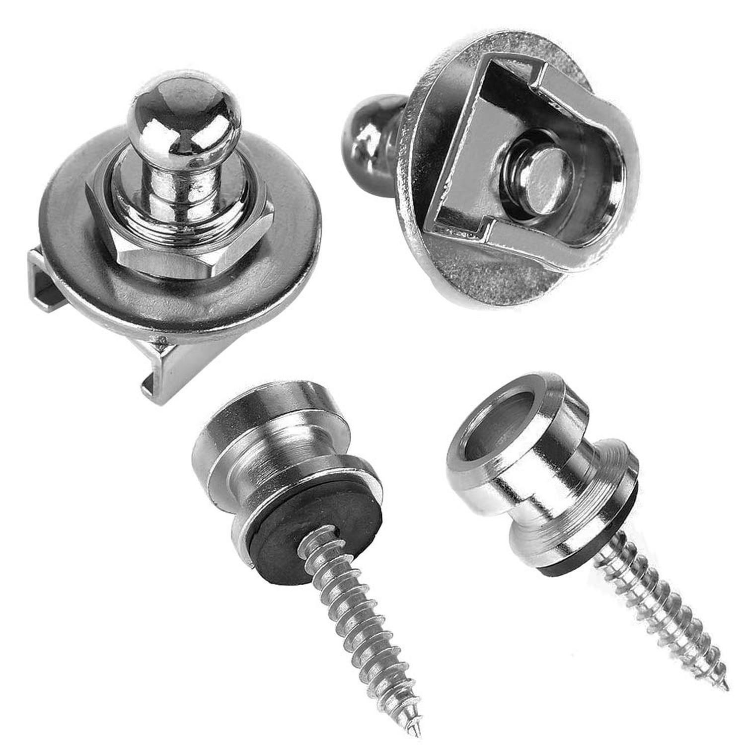 4Pcs Guitar Strap Locks Set, Quick Release Security Guitar Straplock Button f...
