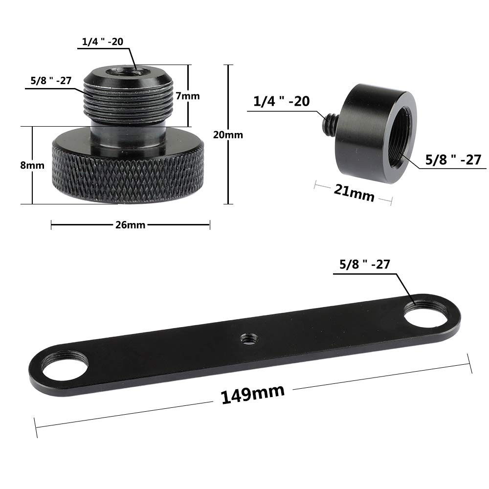 Double Microphone Mounts Bracket T-Bar - 1958
