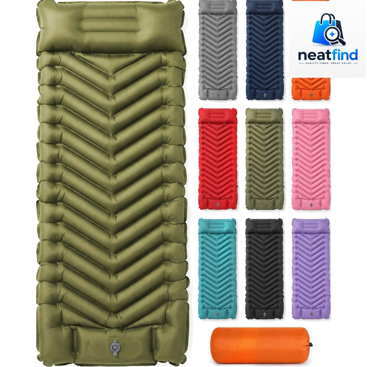 Sleeping Pad for Camping, Camping Mattress - Bed for Outdoors Self-Inflating ...