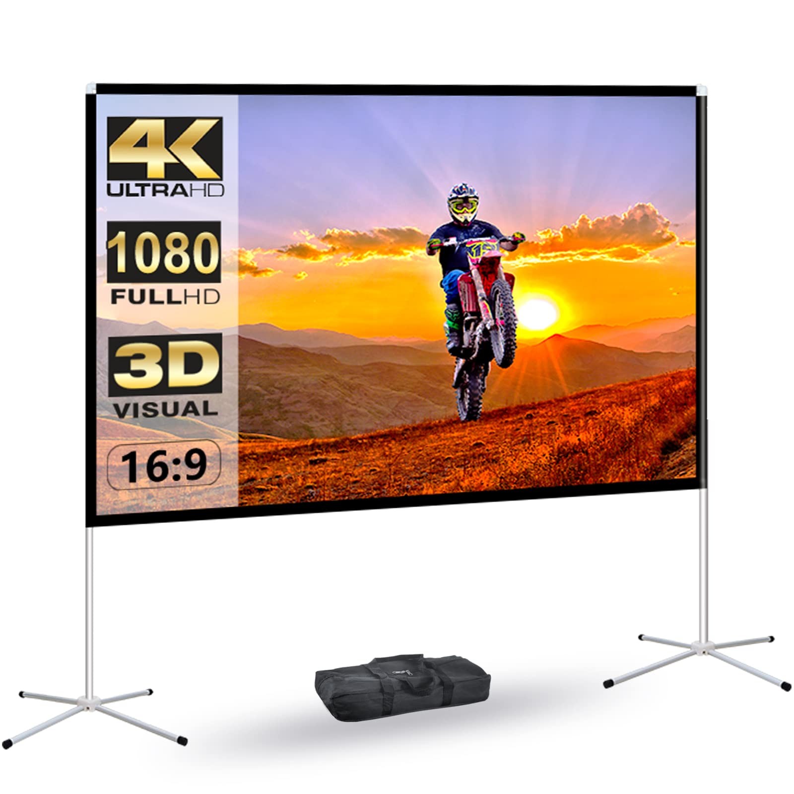 Portable Projector Screen 60inch,Movie Projection Screen,Indoor Projection Sc...